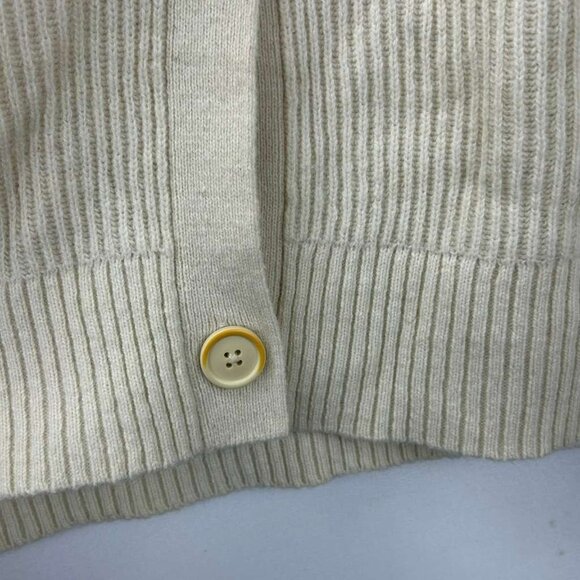 Patagonia Women's Large Recycled Wool Blend Cream Cardigan Sweater - Picture 14 of 16